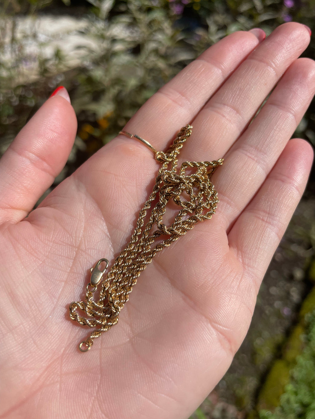 19.5” vintage solid rope chain