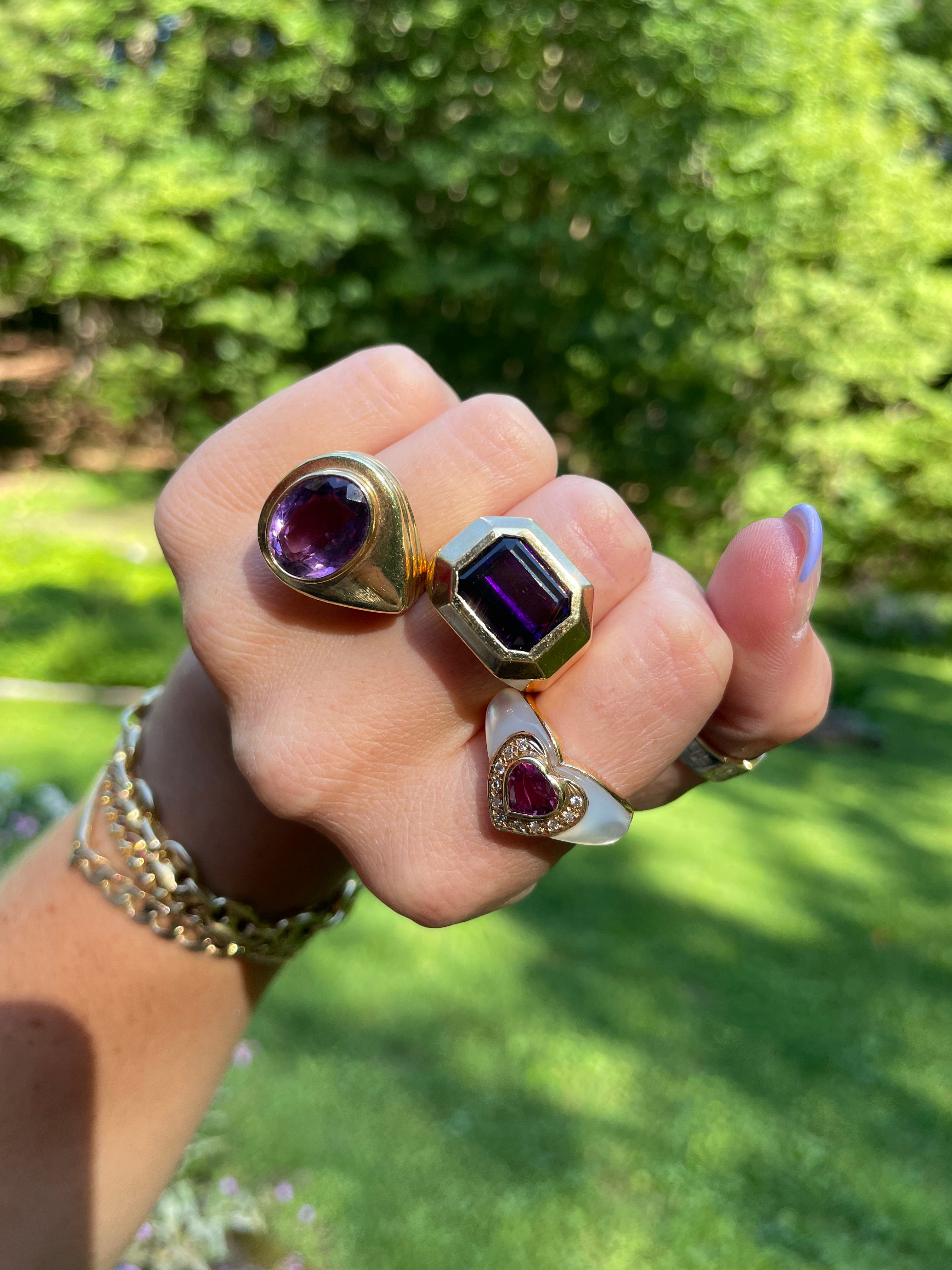 Square Amethyst Ring