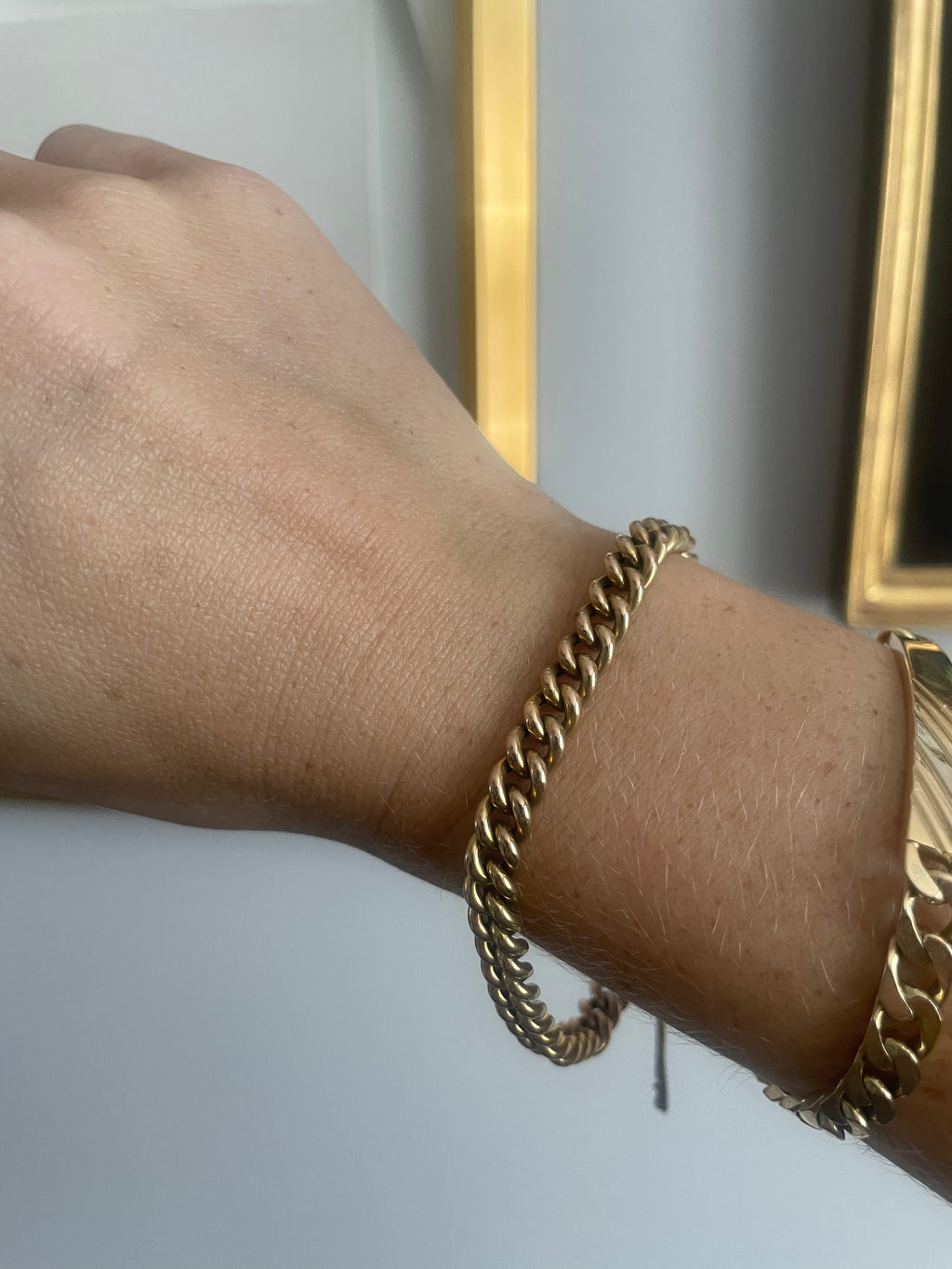 Rounded Antique Curb Bracelet