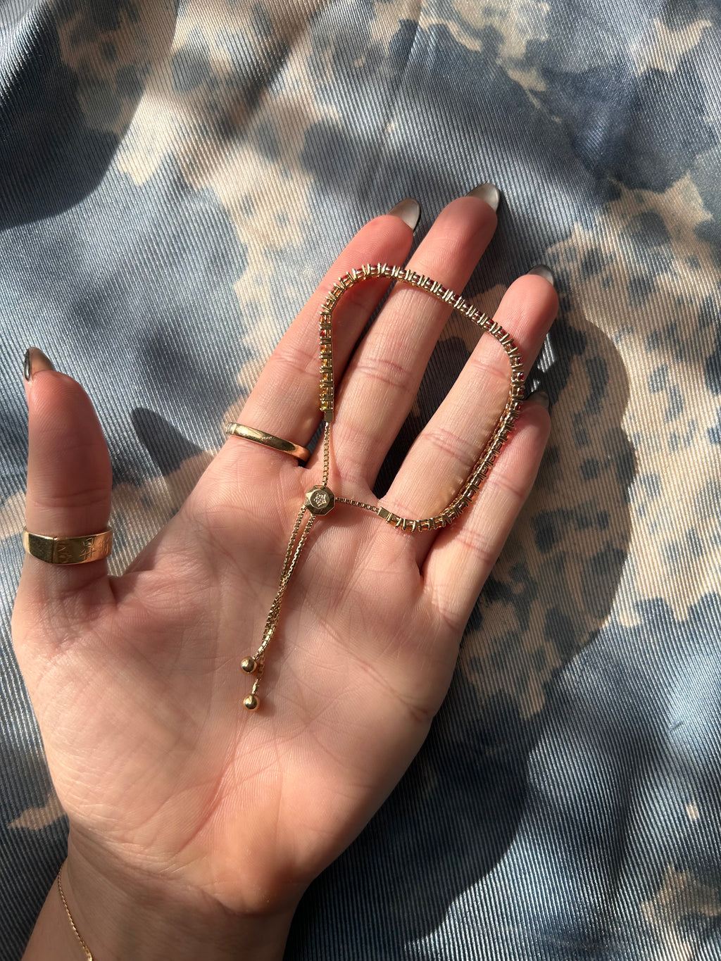 Ombré Sapphire Adjustable Tennis Bracelet