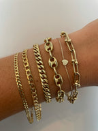 Flat Dainty Curb Chain Bracelet