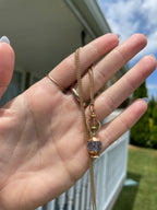 Vintage aquamarine hookah charm