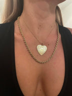 Vintage Engine Turned Heart Pendant