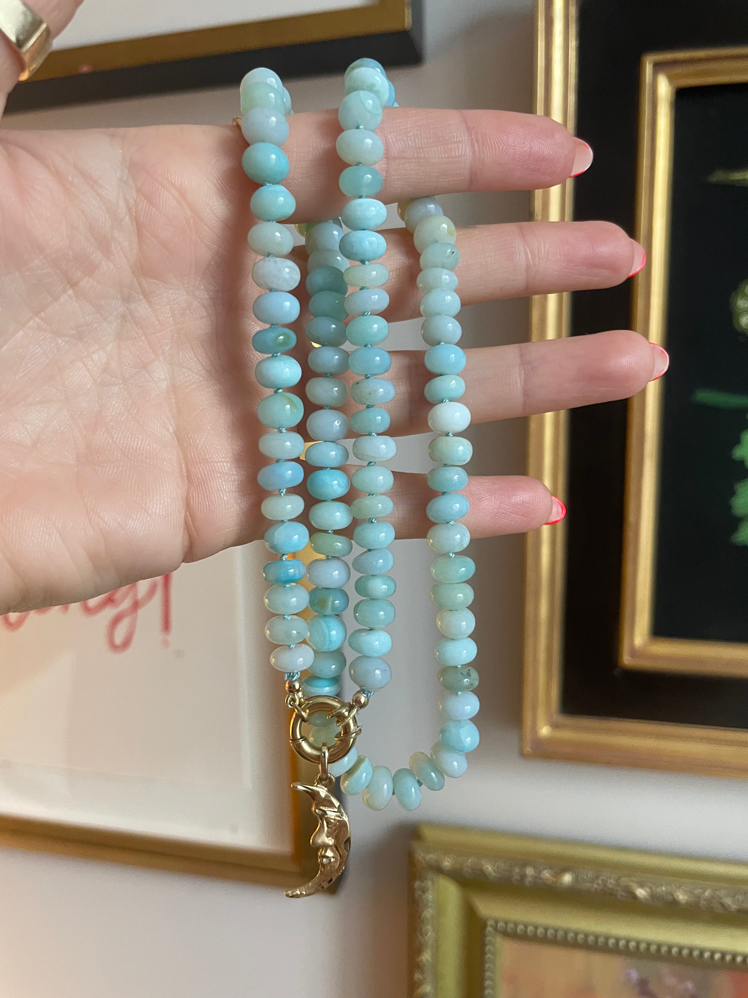 Luna Blue Opal Necklace