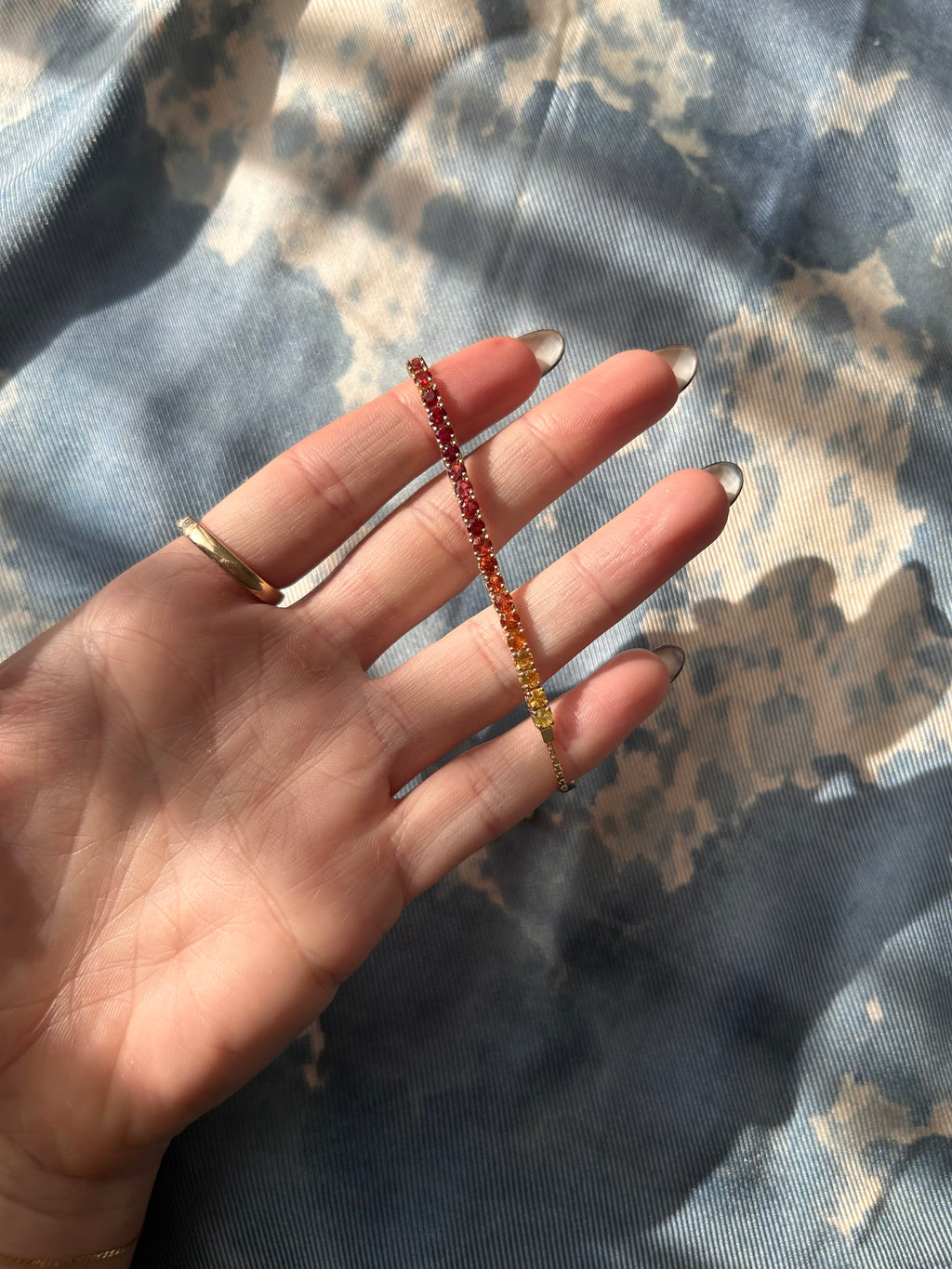 Ombré Sapphire Adjustable Tennis Bracelet