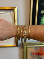 Diamond Lion Curb Bracelet