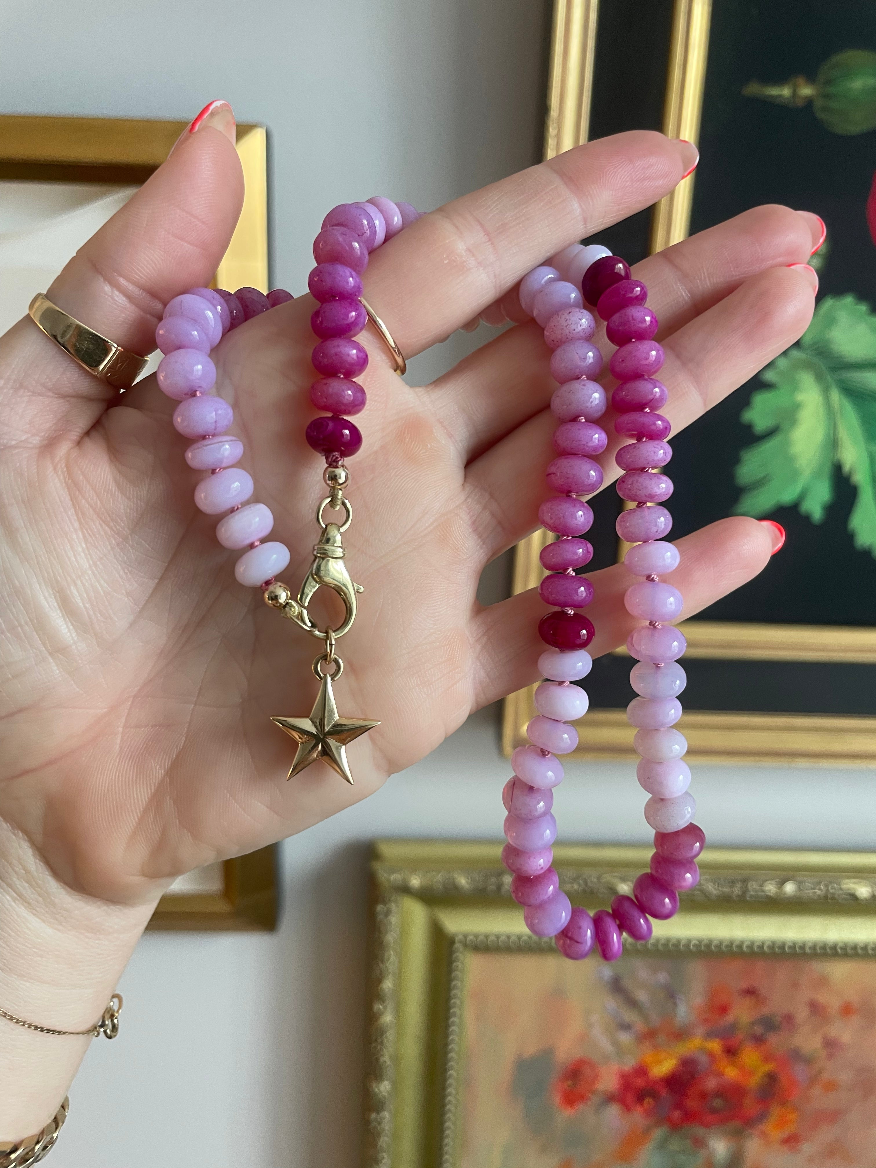 Ombré Pink Opal Necklace