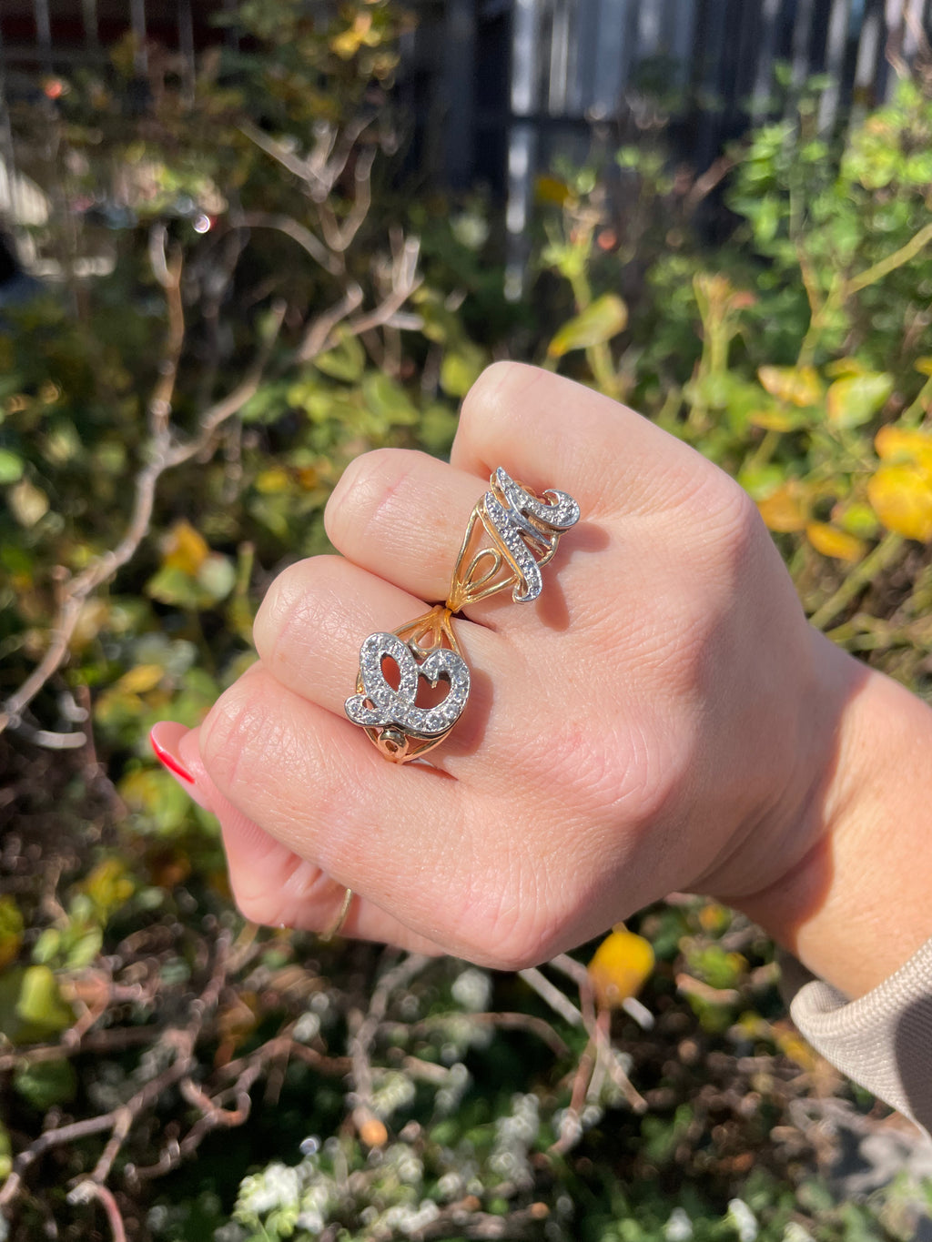 Diamond Letter Ring