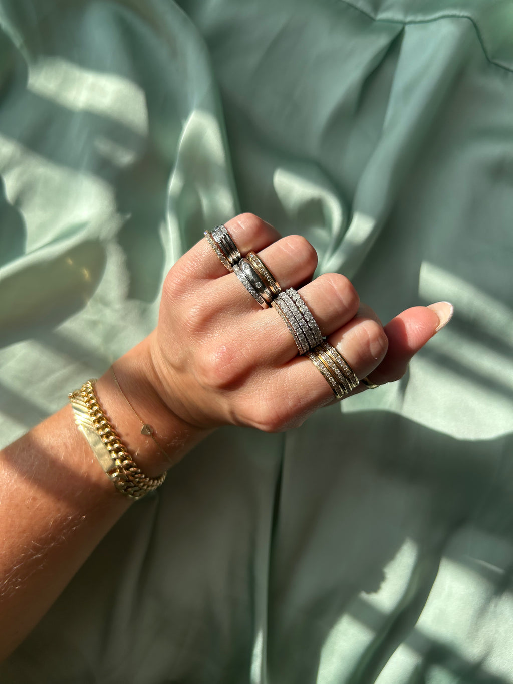 Half Eternity Diamond Band