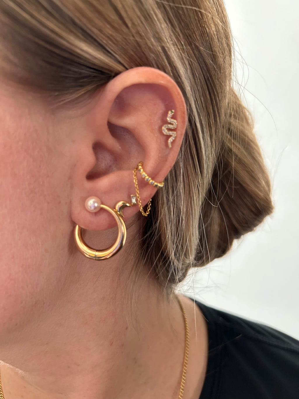 Pearl Gold Ball Clip Ons