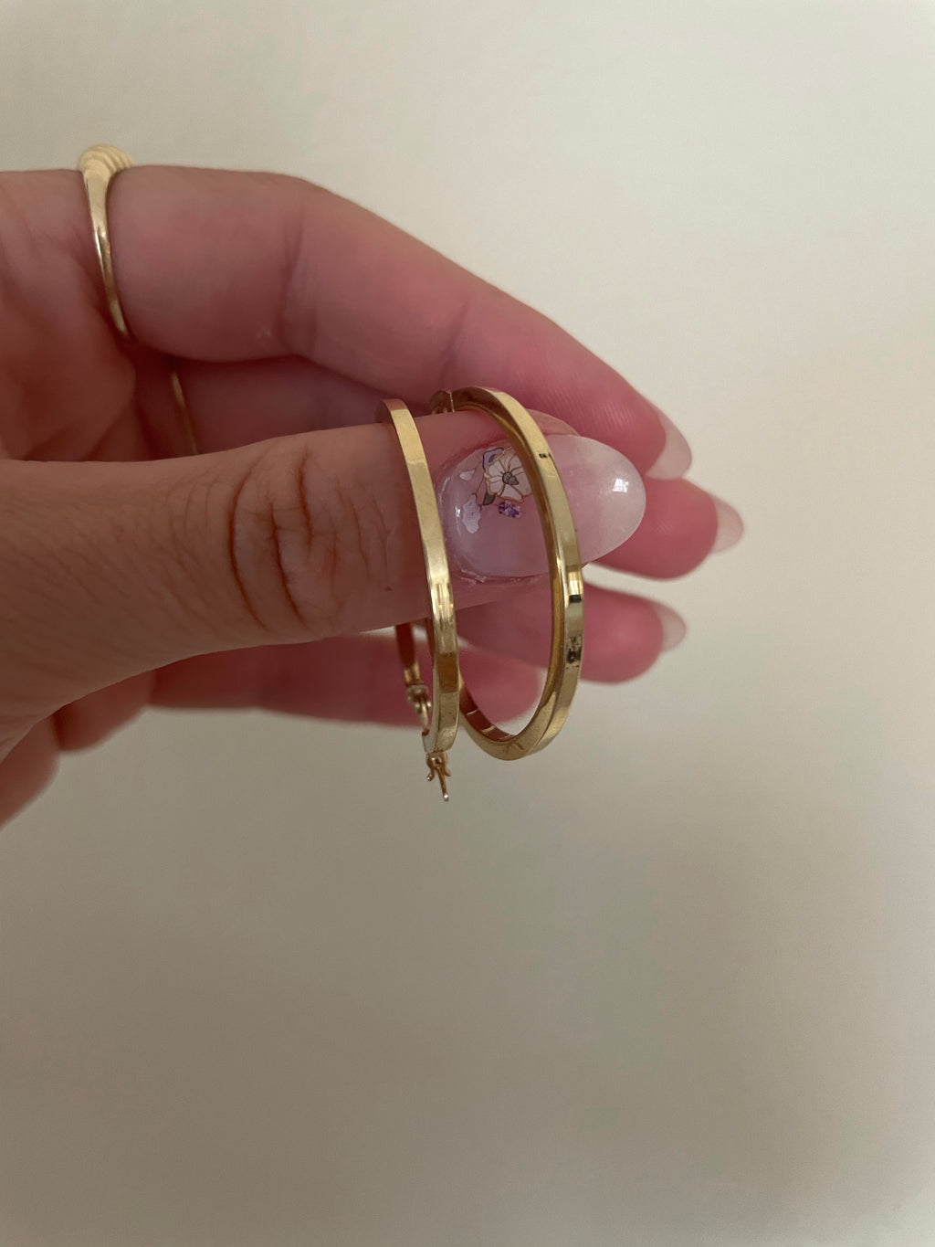 Square rounded large hoops