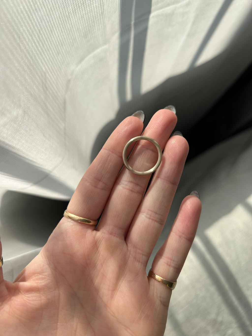 White Gold Donut Band