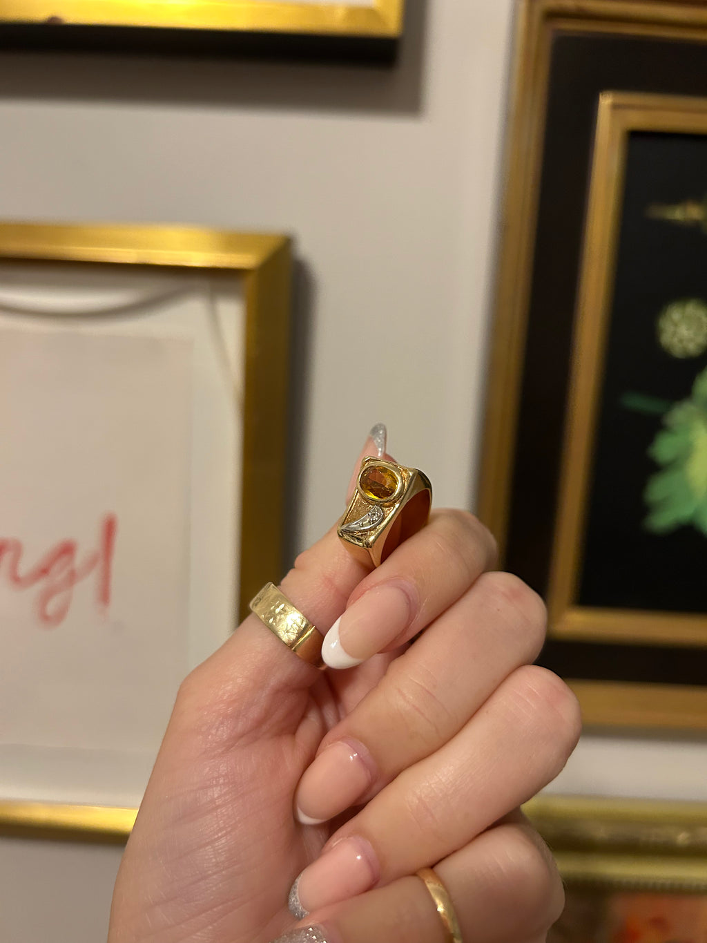 Yellow Sapphire Signet Ring