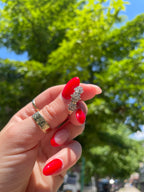 Vintage Floral Diamond Cluster Ring