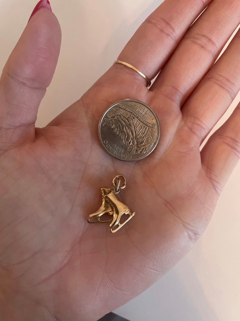 Vintage Ice Skate Charm