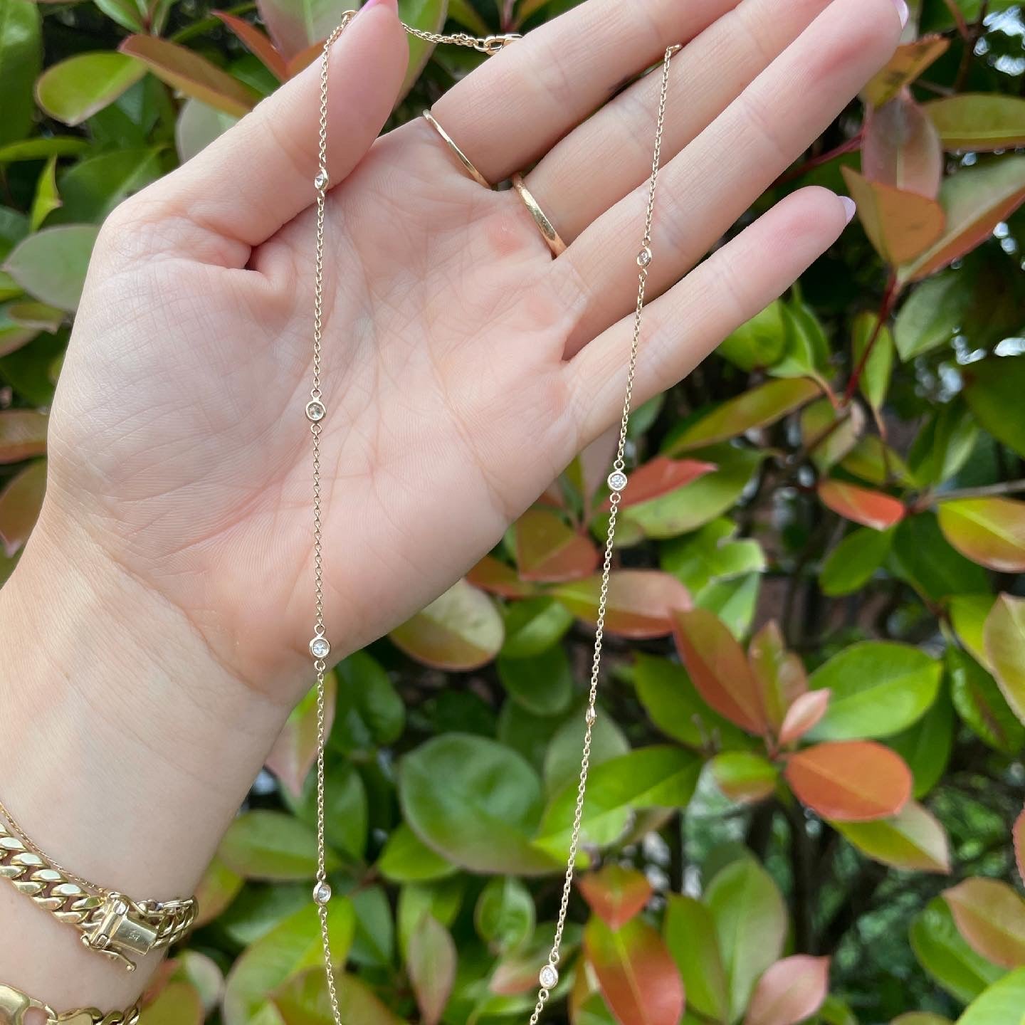 16-18” bezel diamond necklace