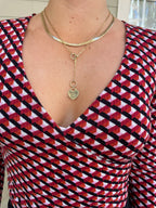 Vintage Paperclip E Necklace