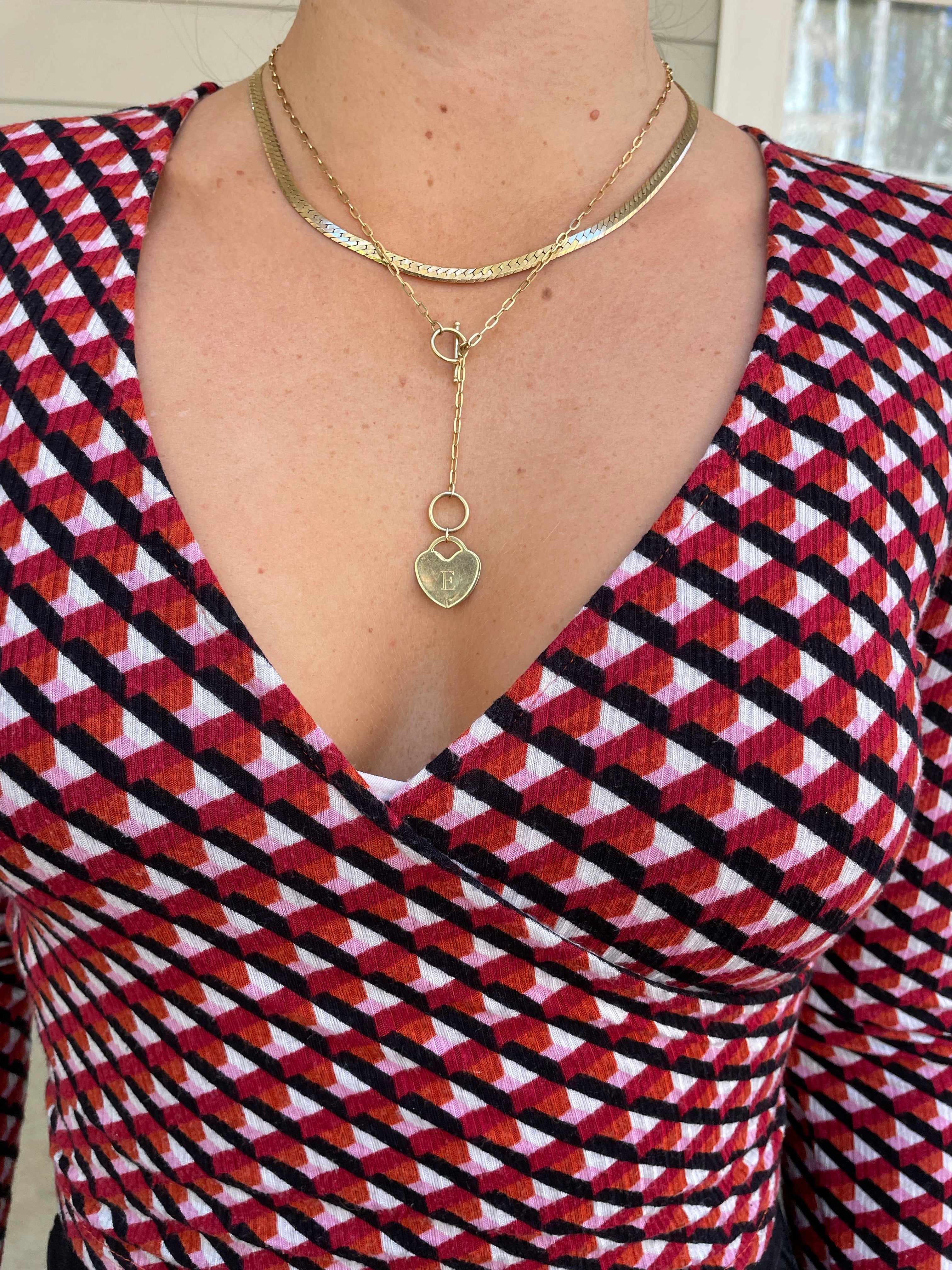 Vintage Paperclip E Necklace