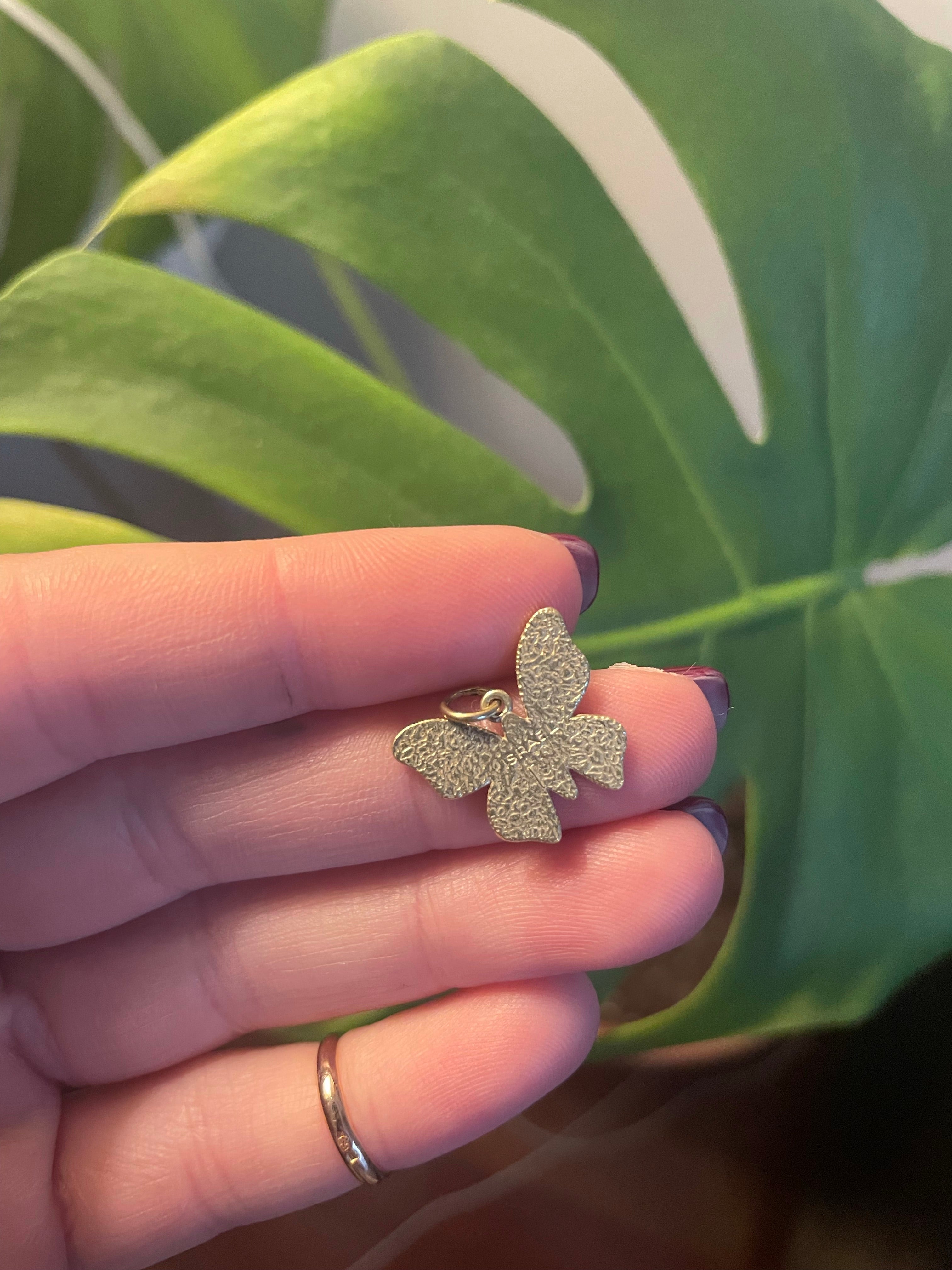 Vintage Rainbow Enamel Butterfly