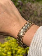 Engine Turned Heart Bracelet