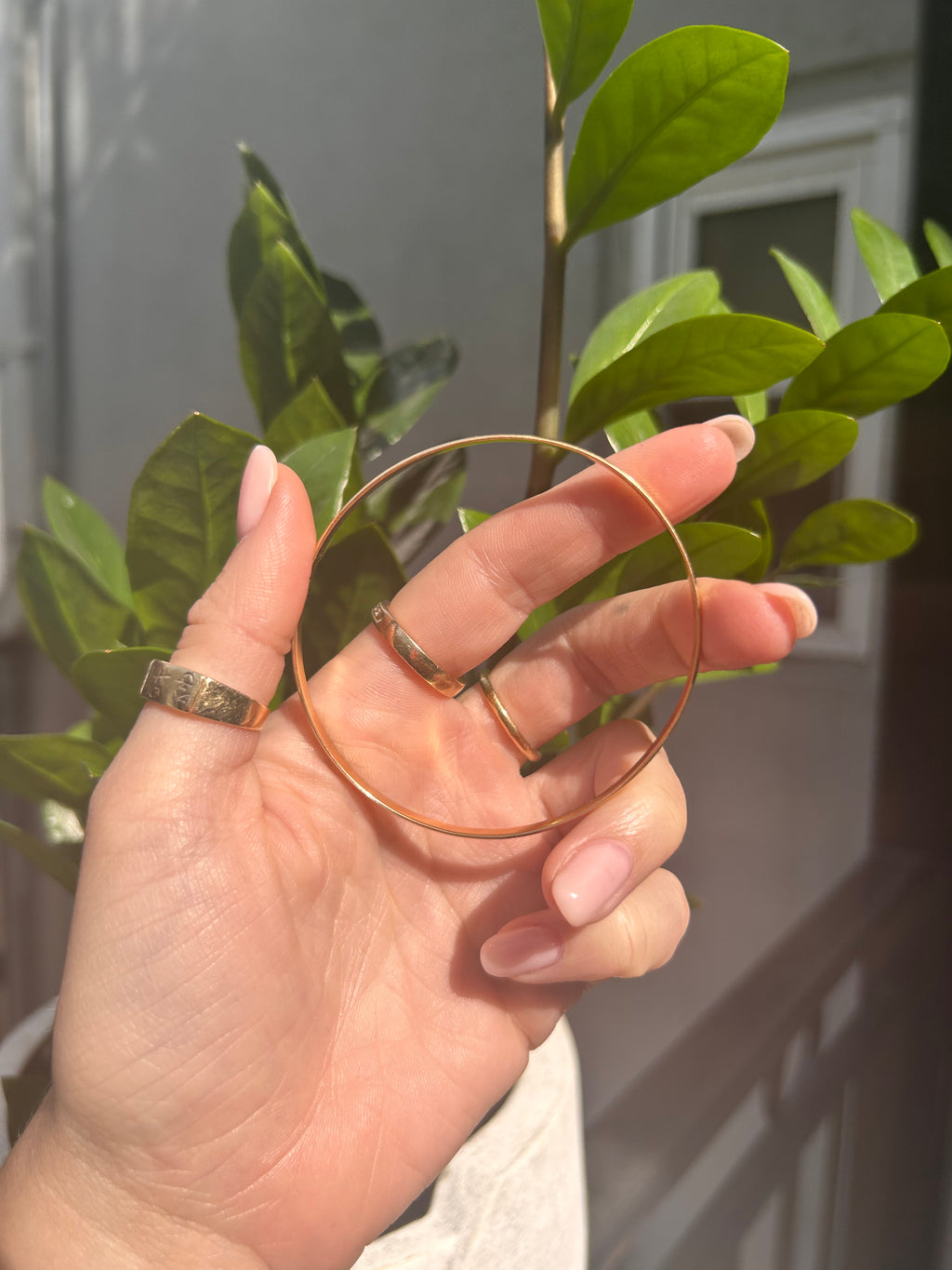 Striped Solid Bangle