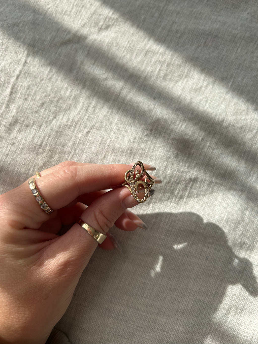 Diamond C Ring
