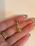 Gemstone Violin Charm
