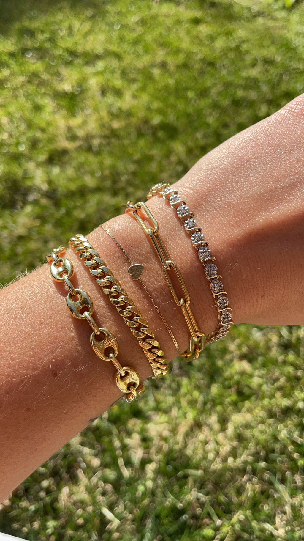 Paperclip chain bracelet