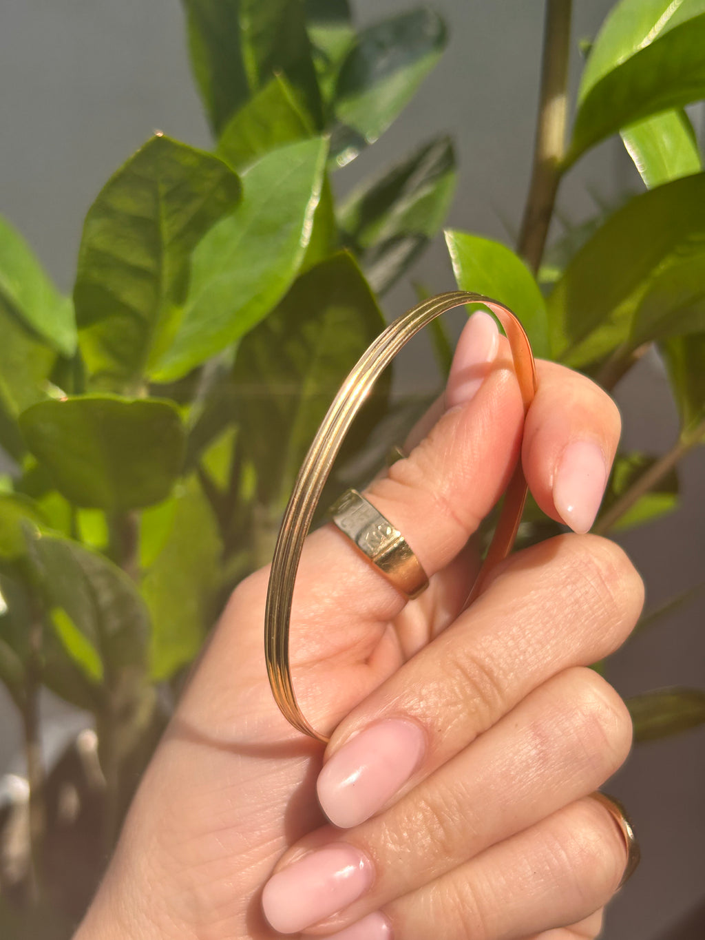 Striped Solid Bangle