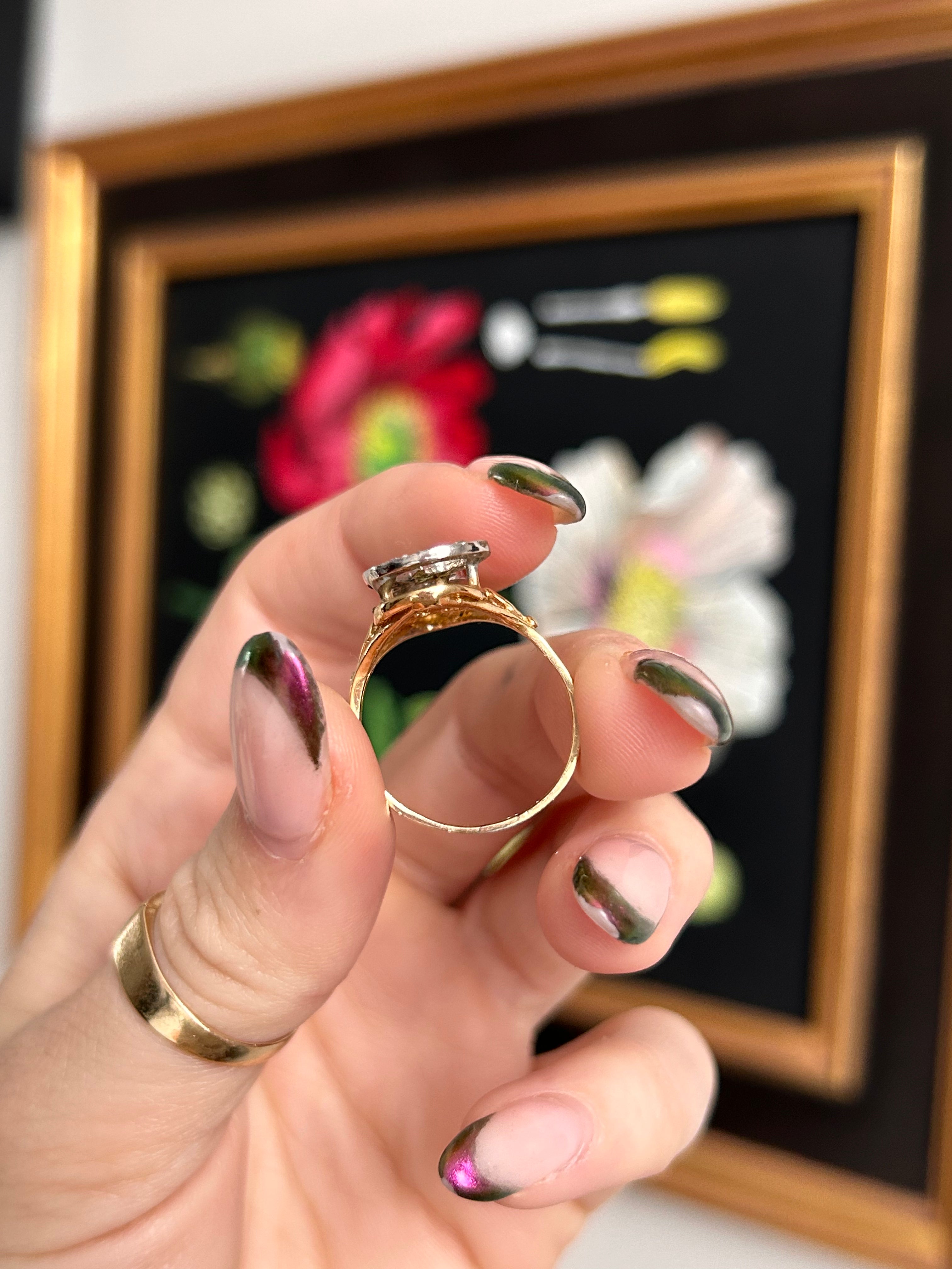 Diamond E Ring