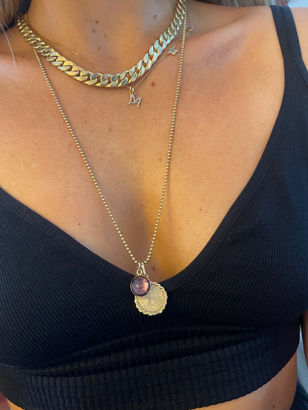 Amethyst Crystal Ball Charm