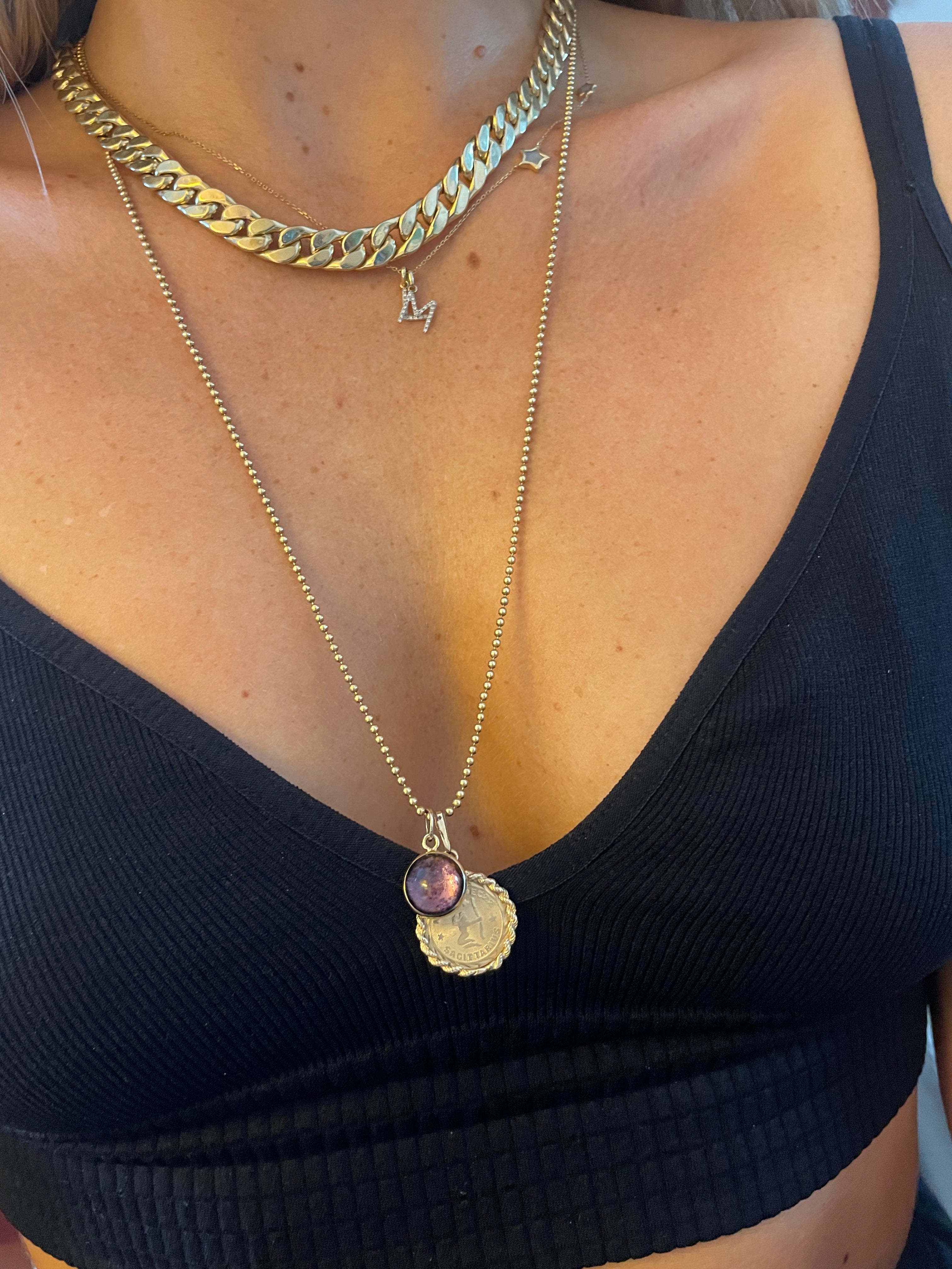 Amethyst Crystal Ball Charm