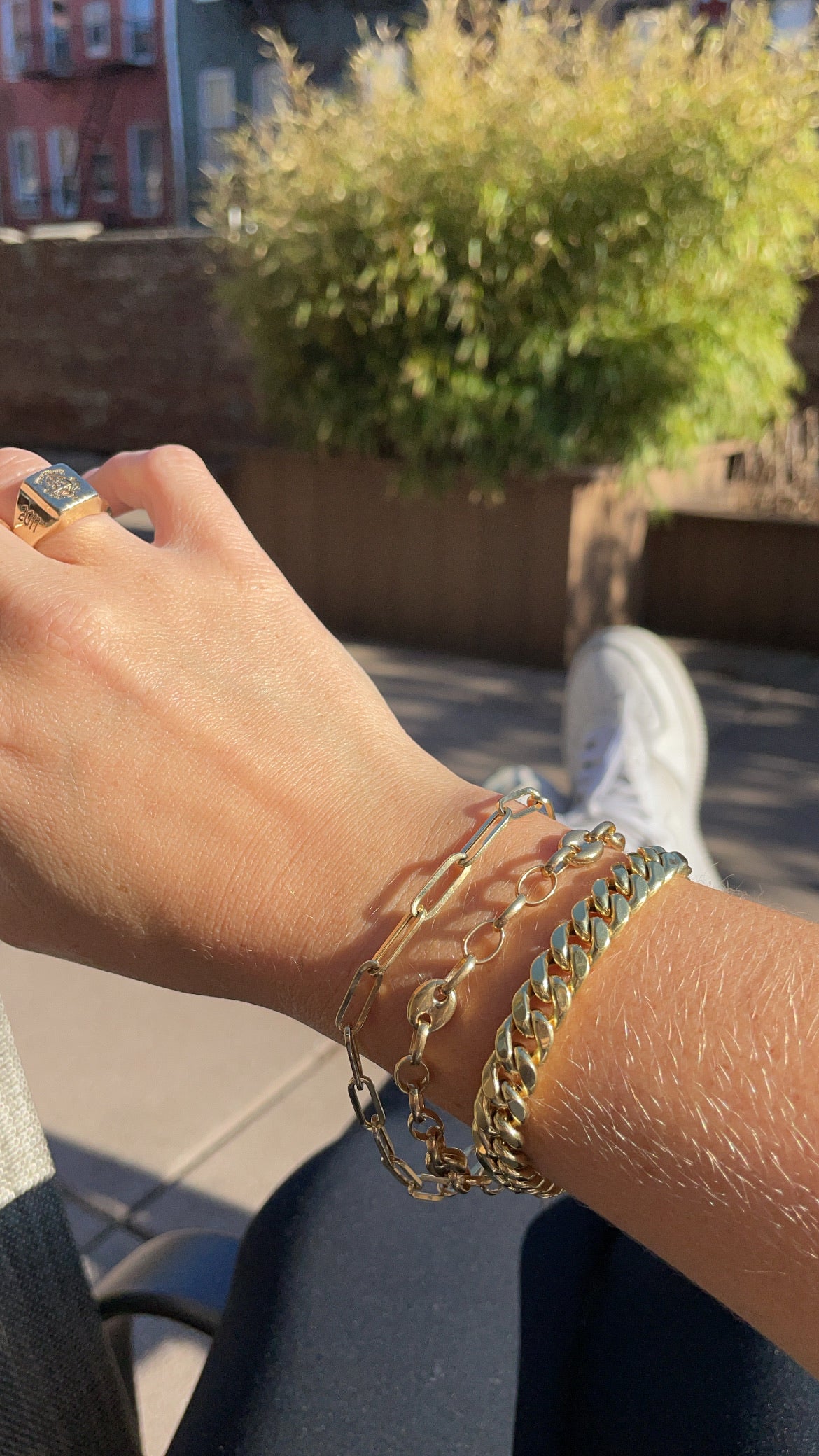 Paperclip chain bracelet