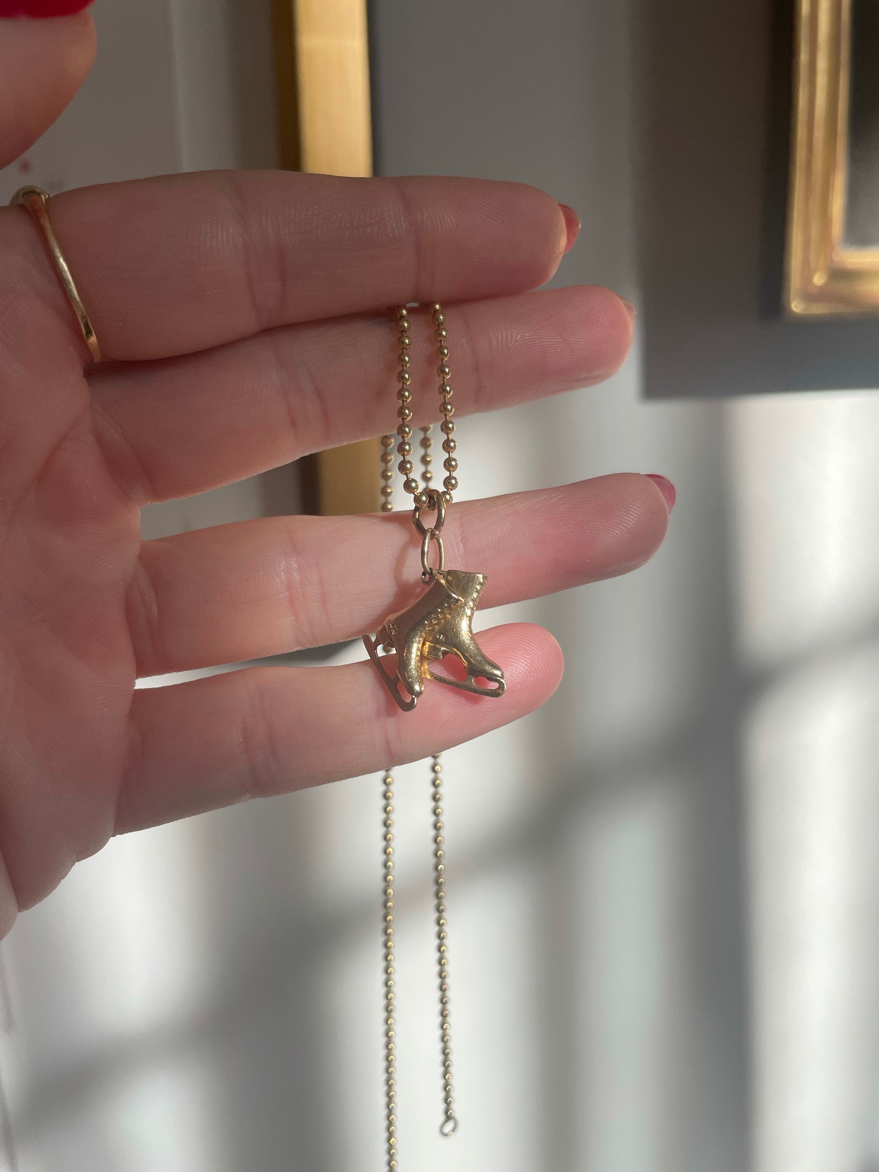 Vintage Ice Skate Charm