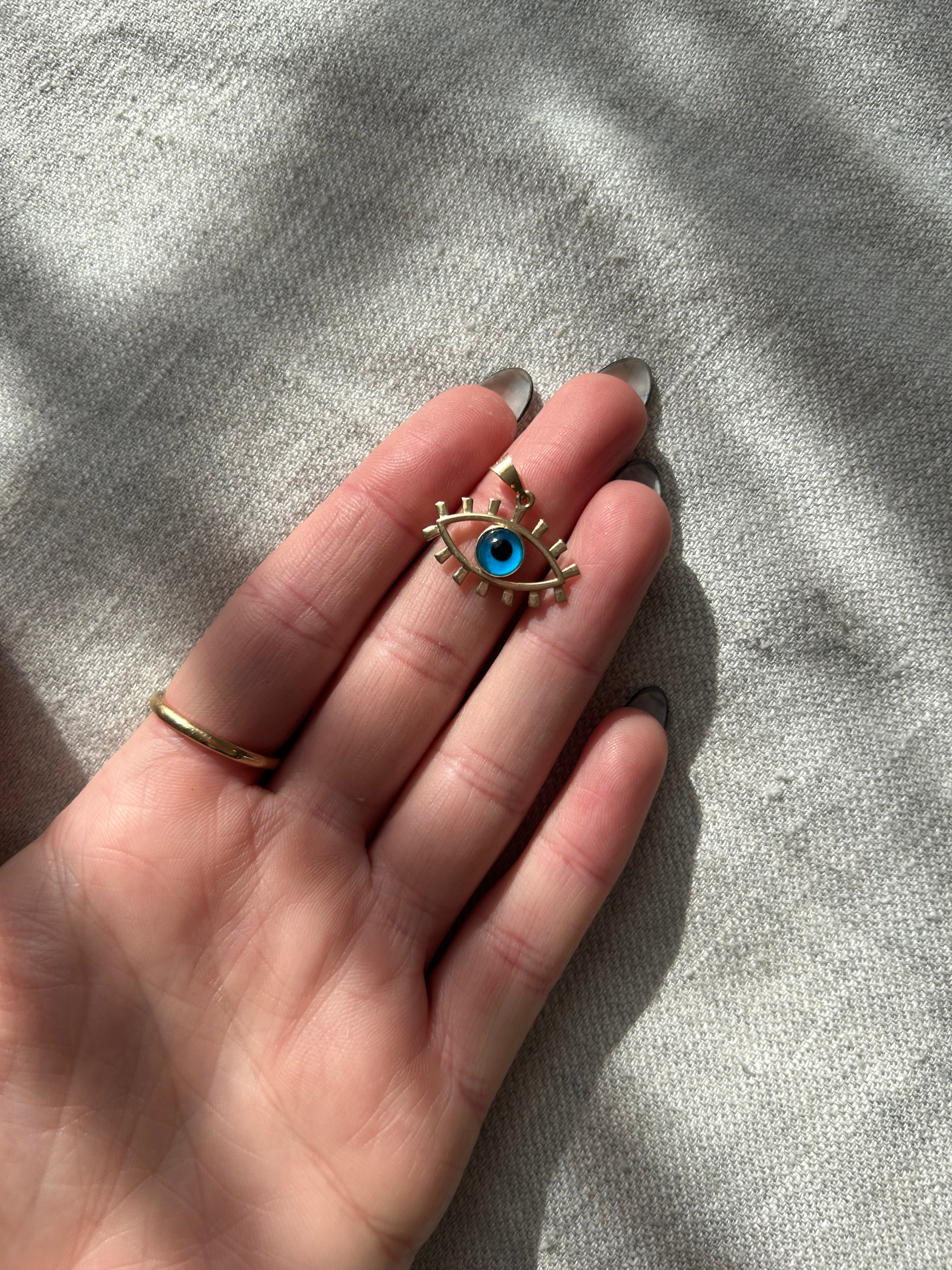 Flat Evil Eye Charm
