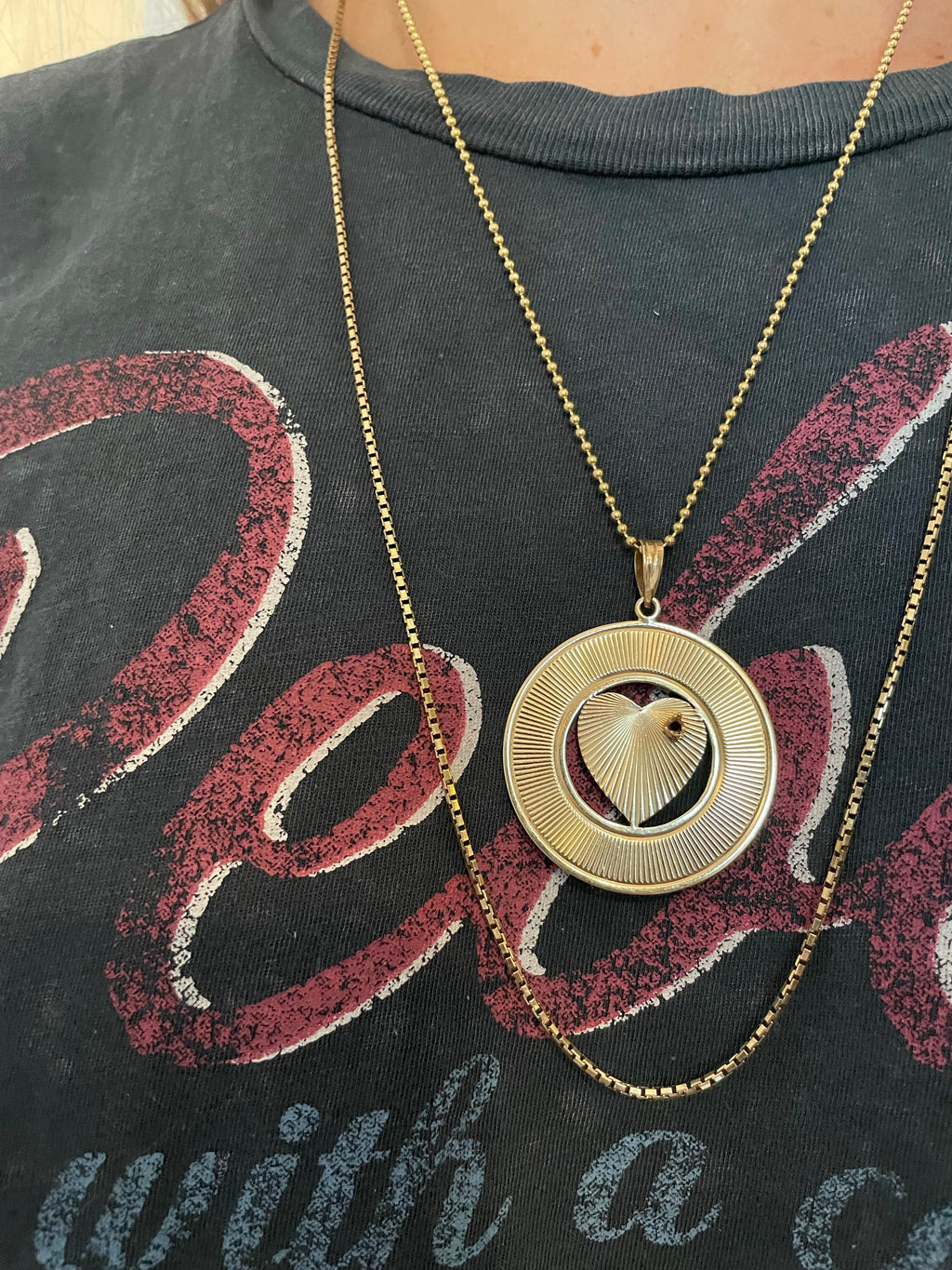 Large Engine Turned Pendant