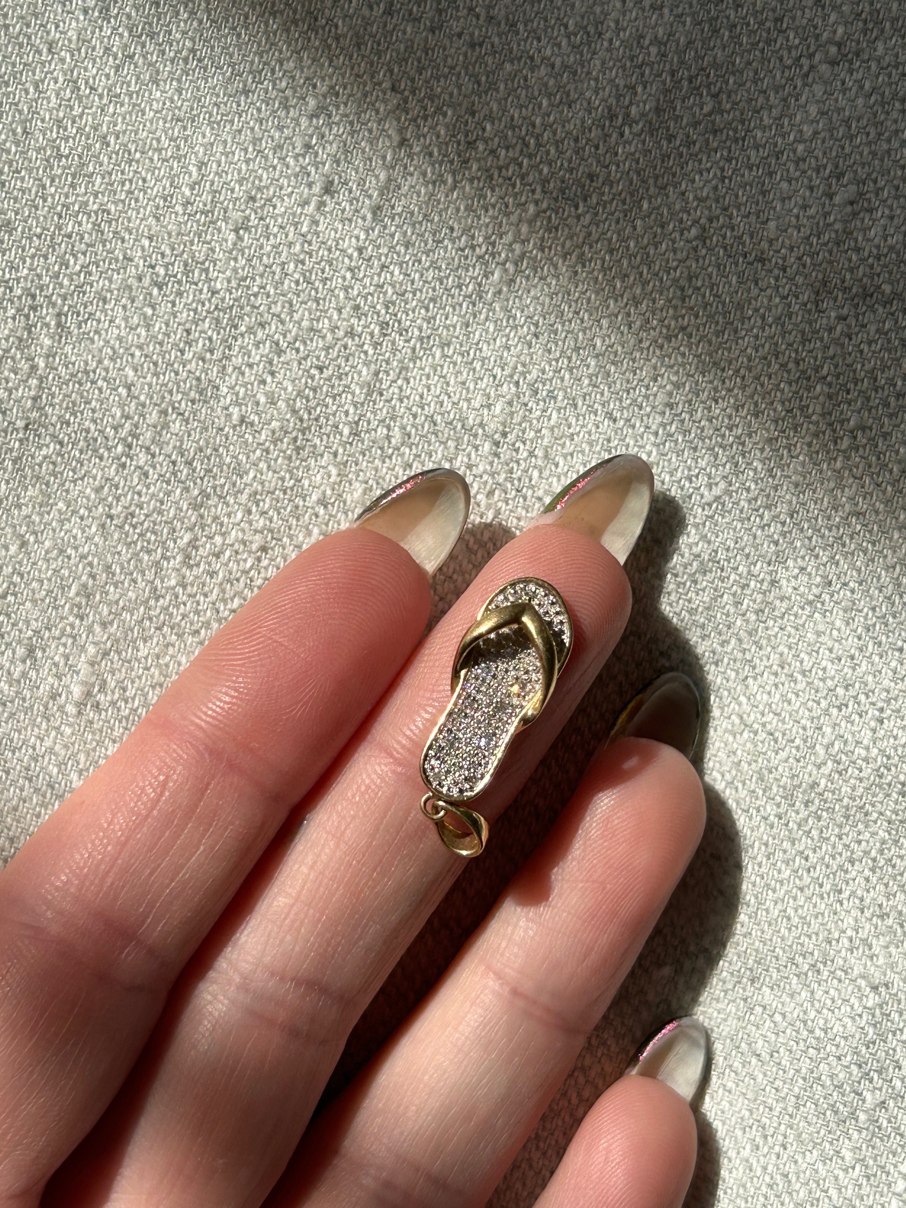 Diamond Sandal Charm