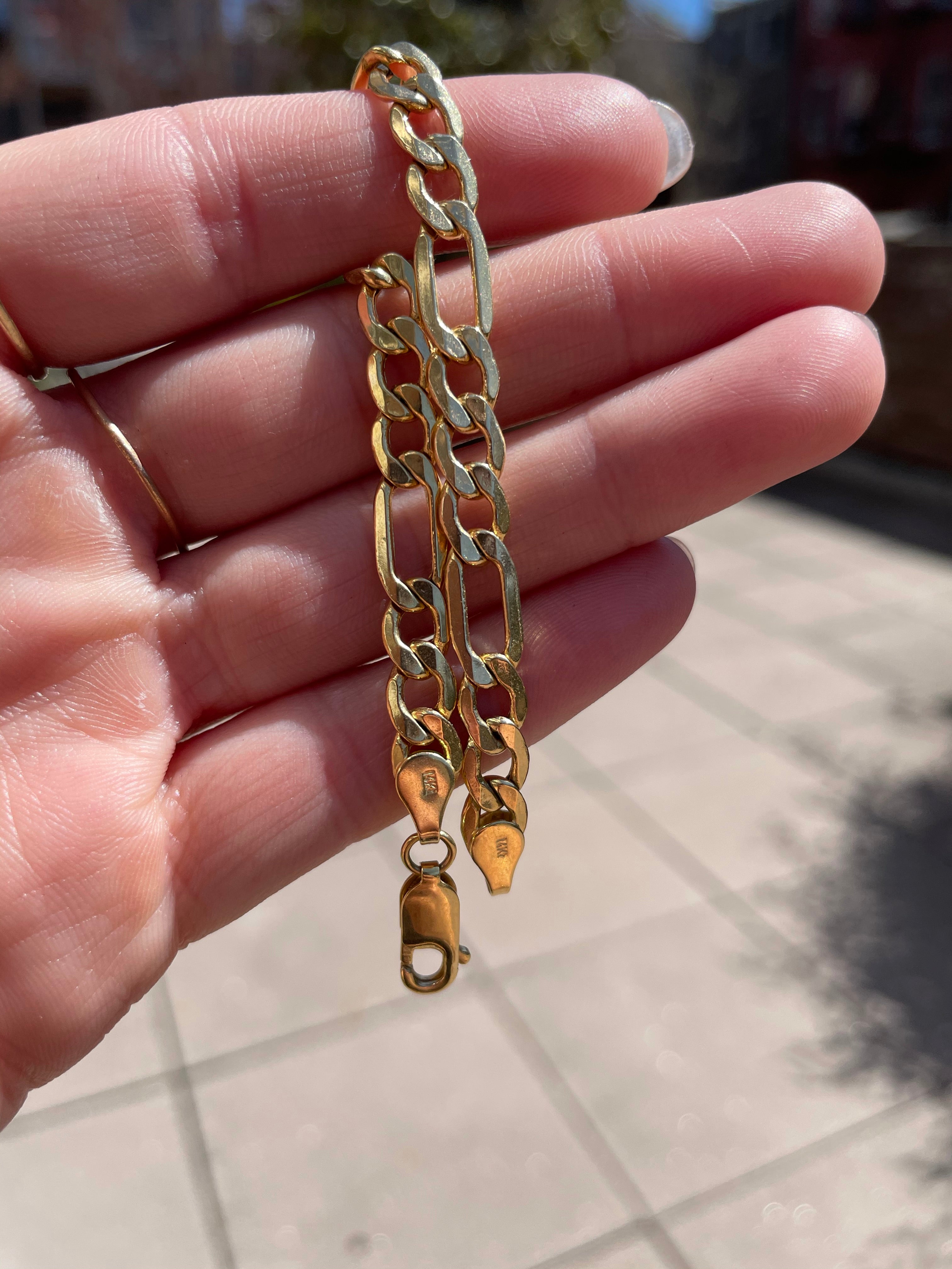 Figaro chain bracelet