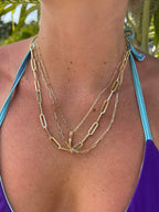 Dainty paperclip chain