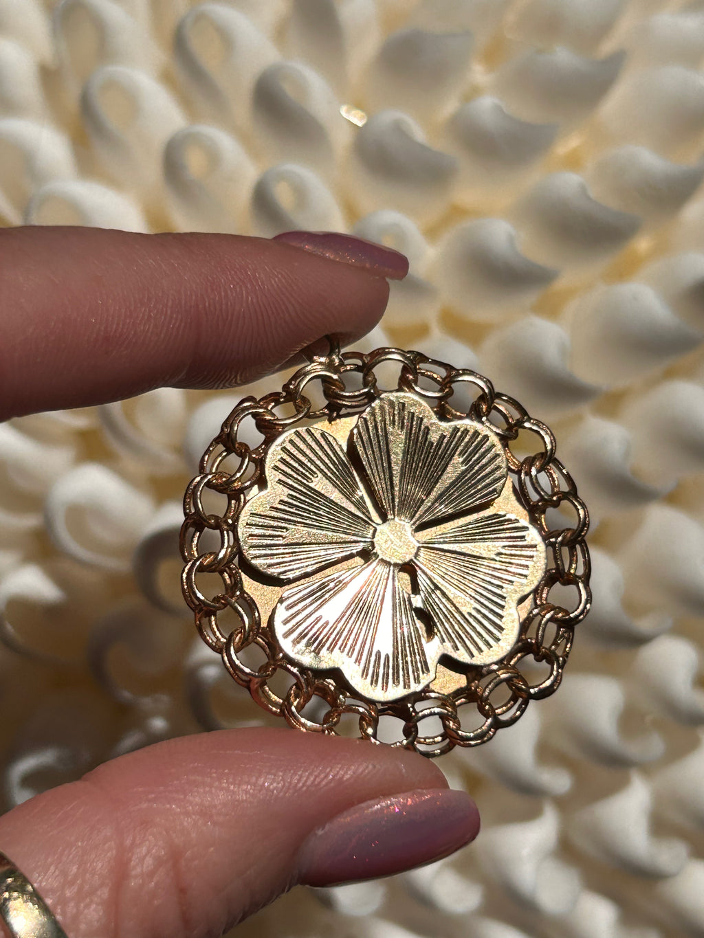 Four Leaf Clover Reversible Charm