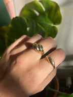 Vintage Puffy Croissant Ring