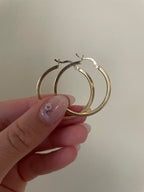 Square rounded large hoops