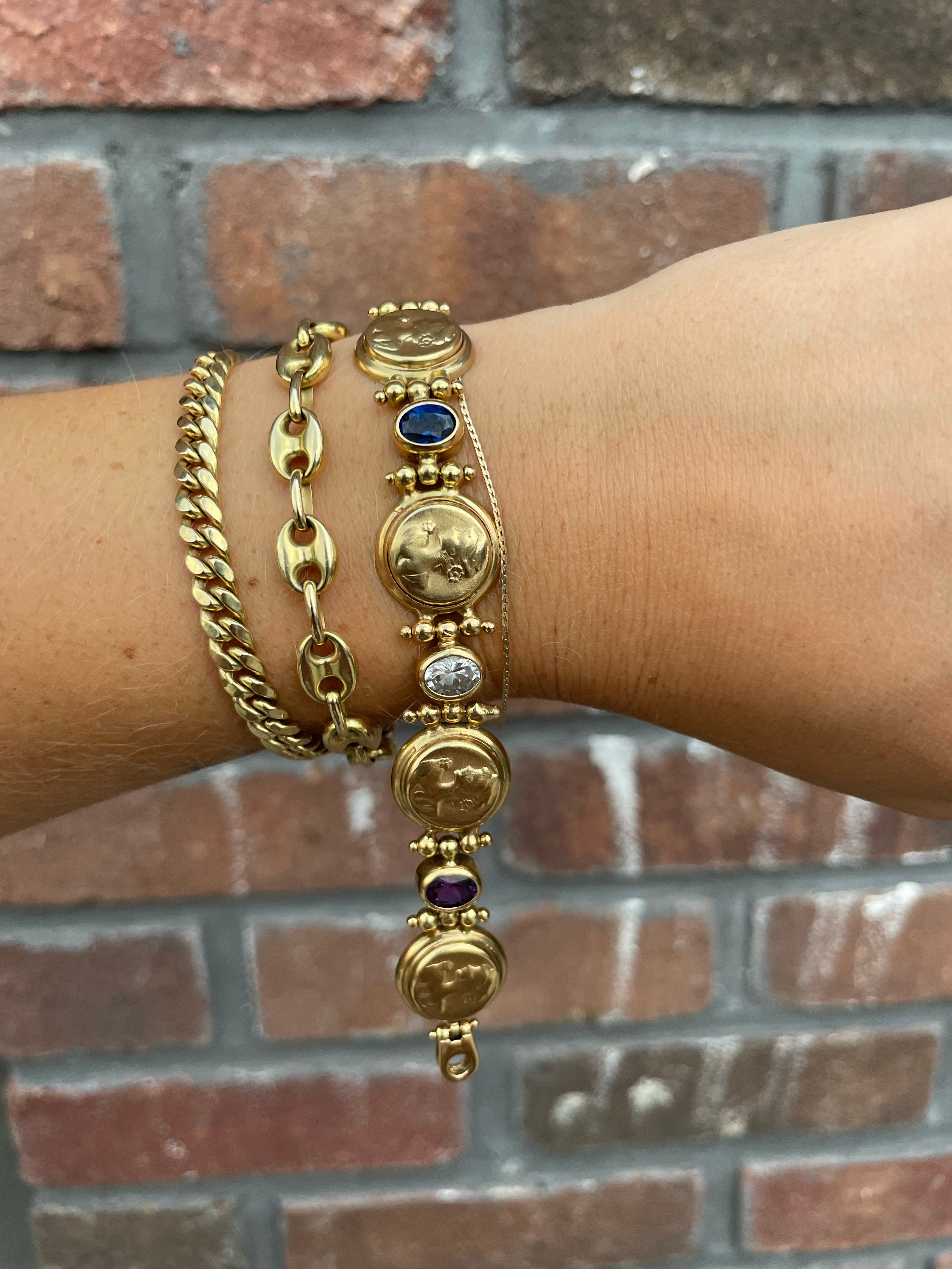 Vintage Lady Fatima Gemstone Bracelet