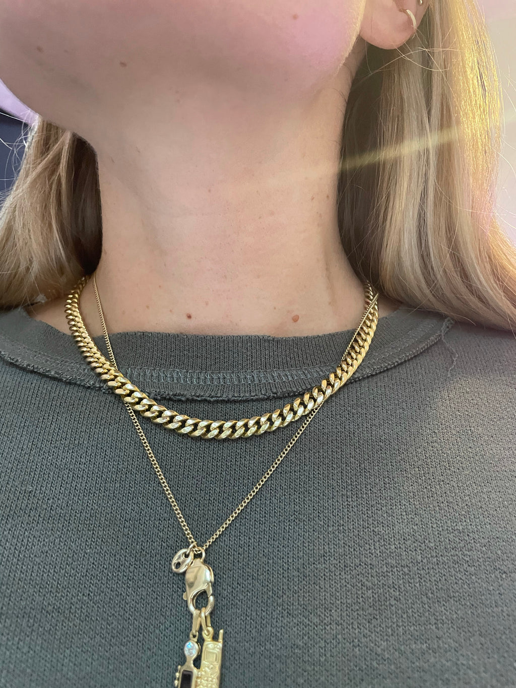 Chunky puffy Miami curb chain choker