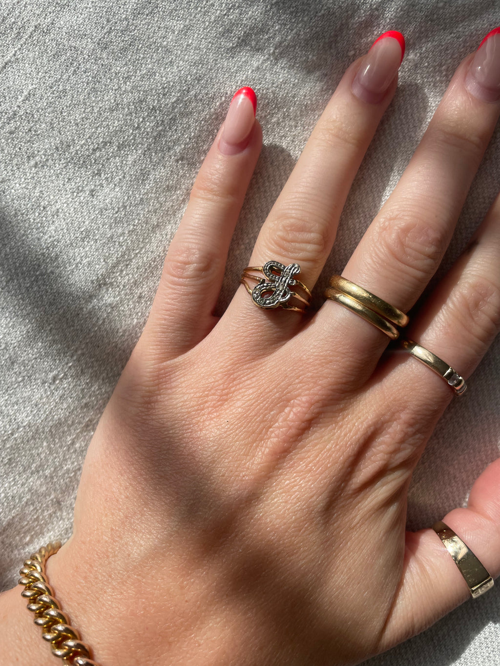 Diamond G Ring