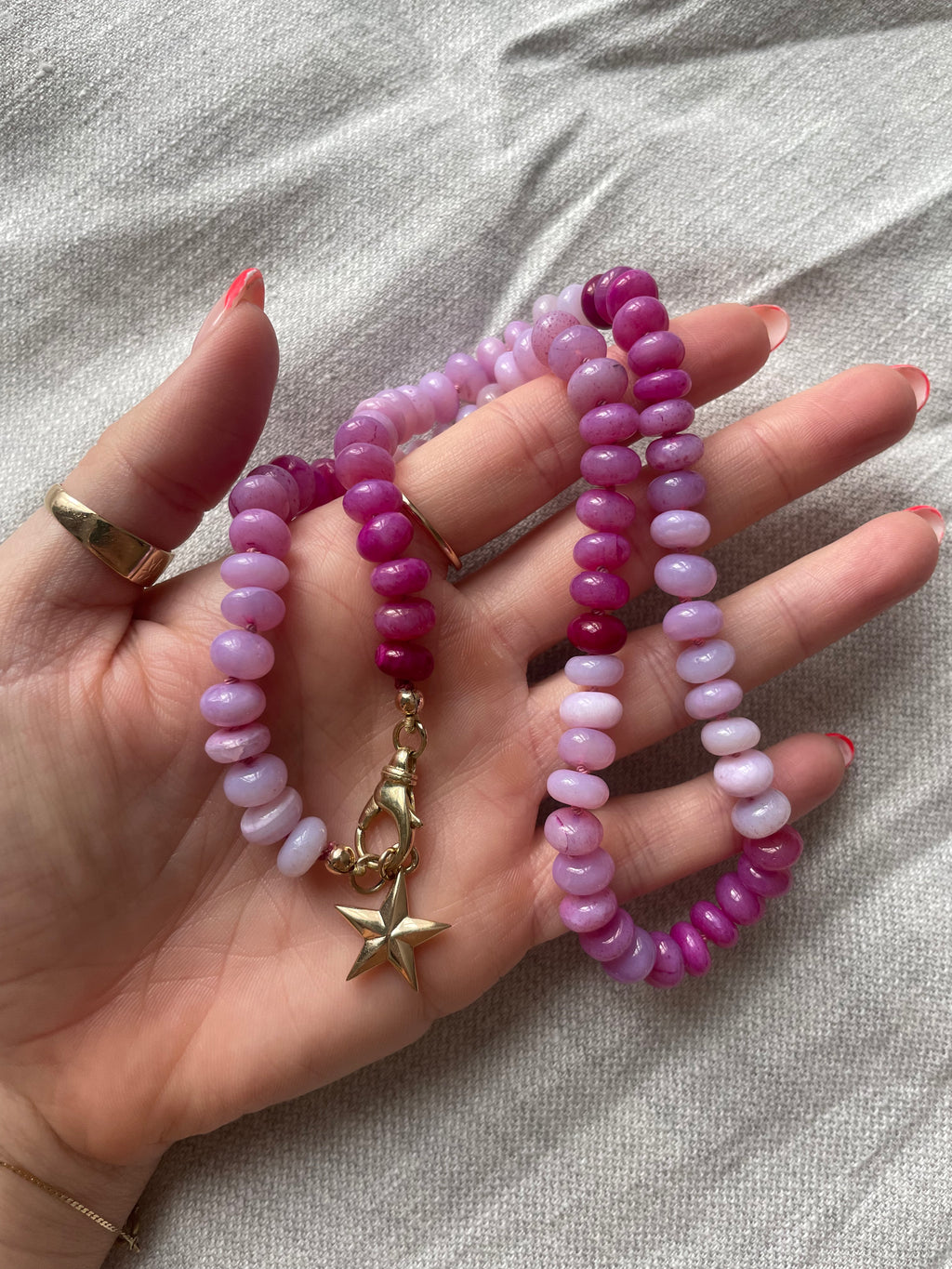 Ombré Pink Opal Necklace