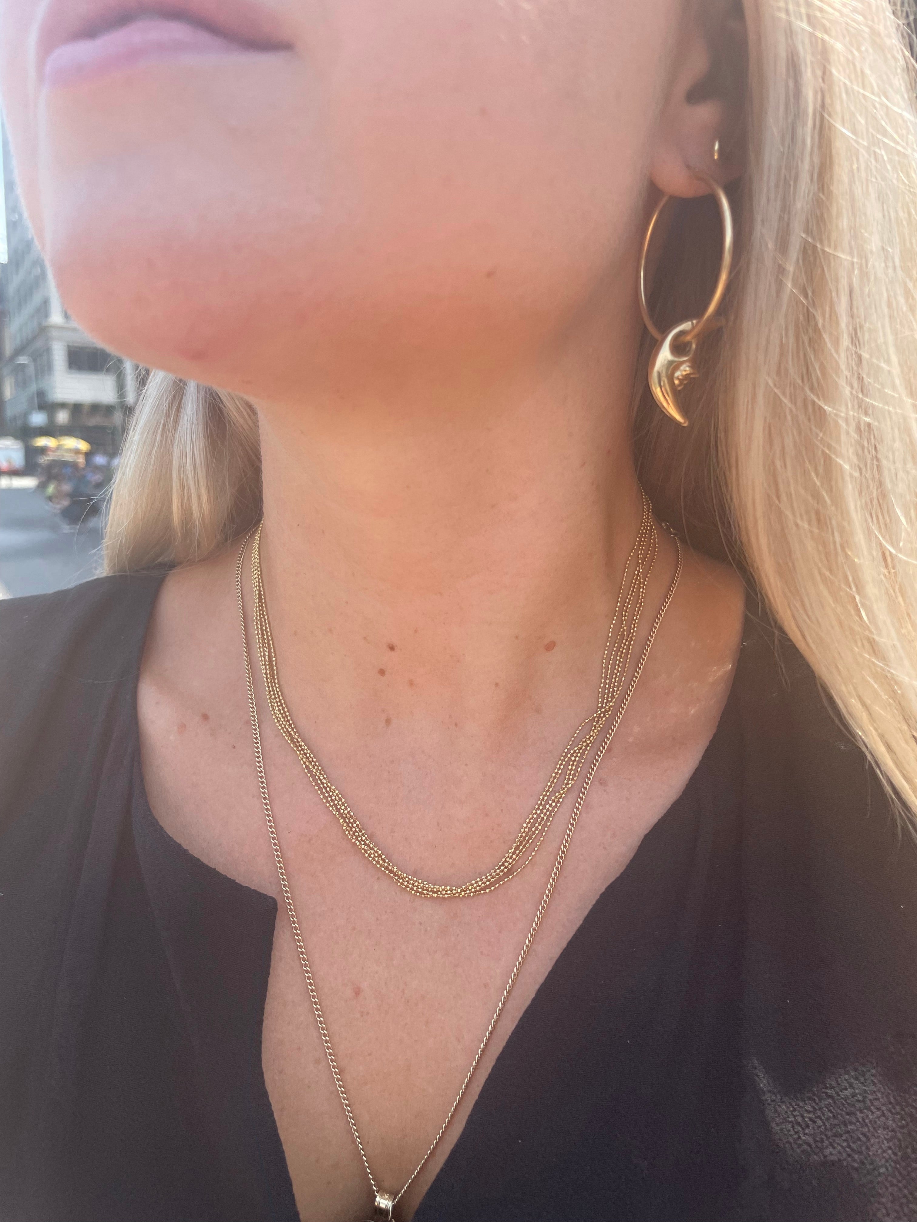 17” Vintage layered ball chain