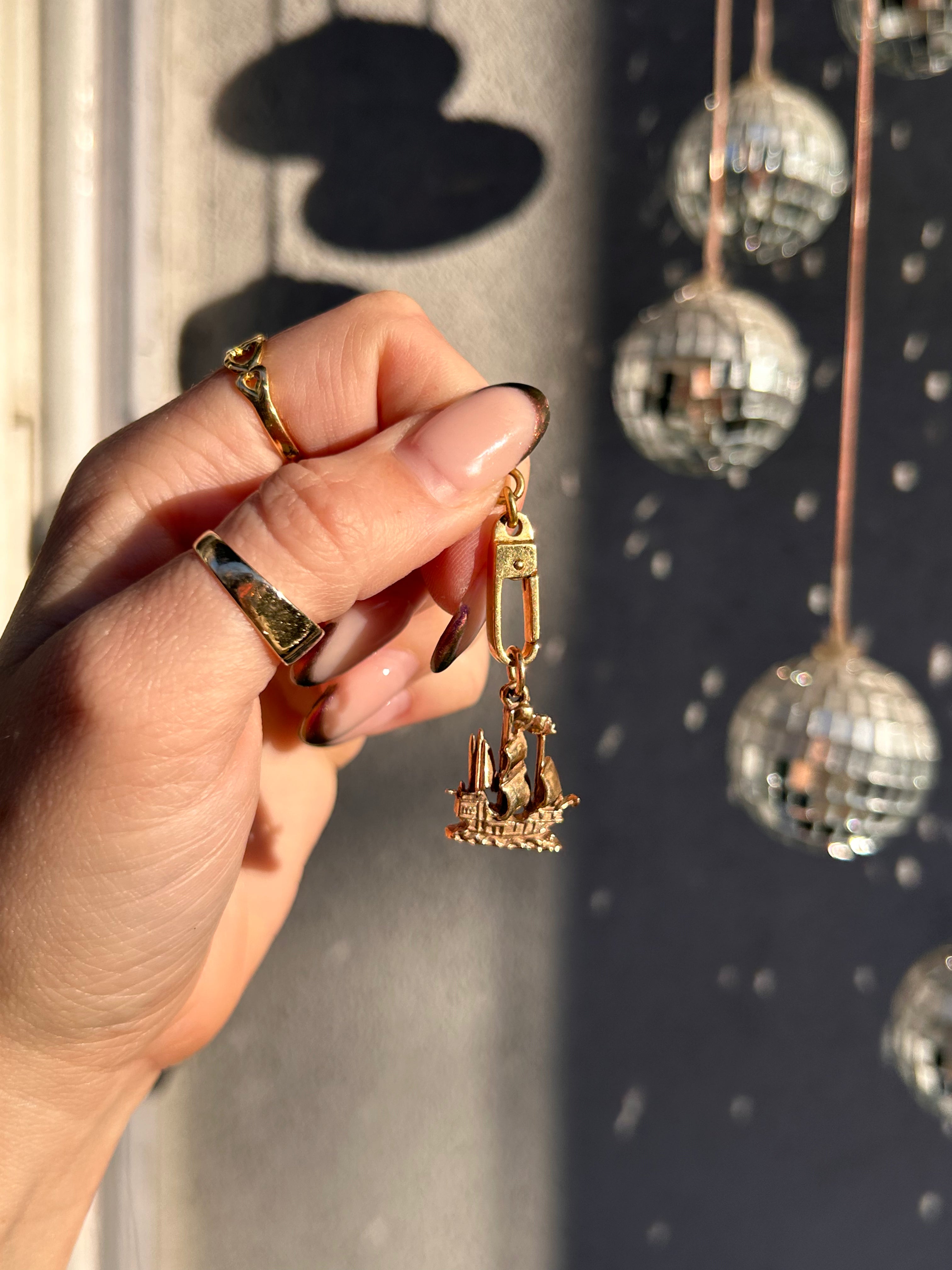 Santa Maria Ship Charm