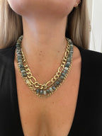 Moss Agate Lion Necklace