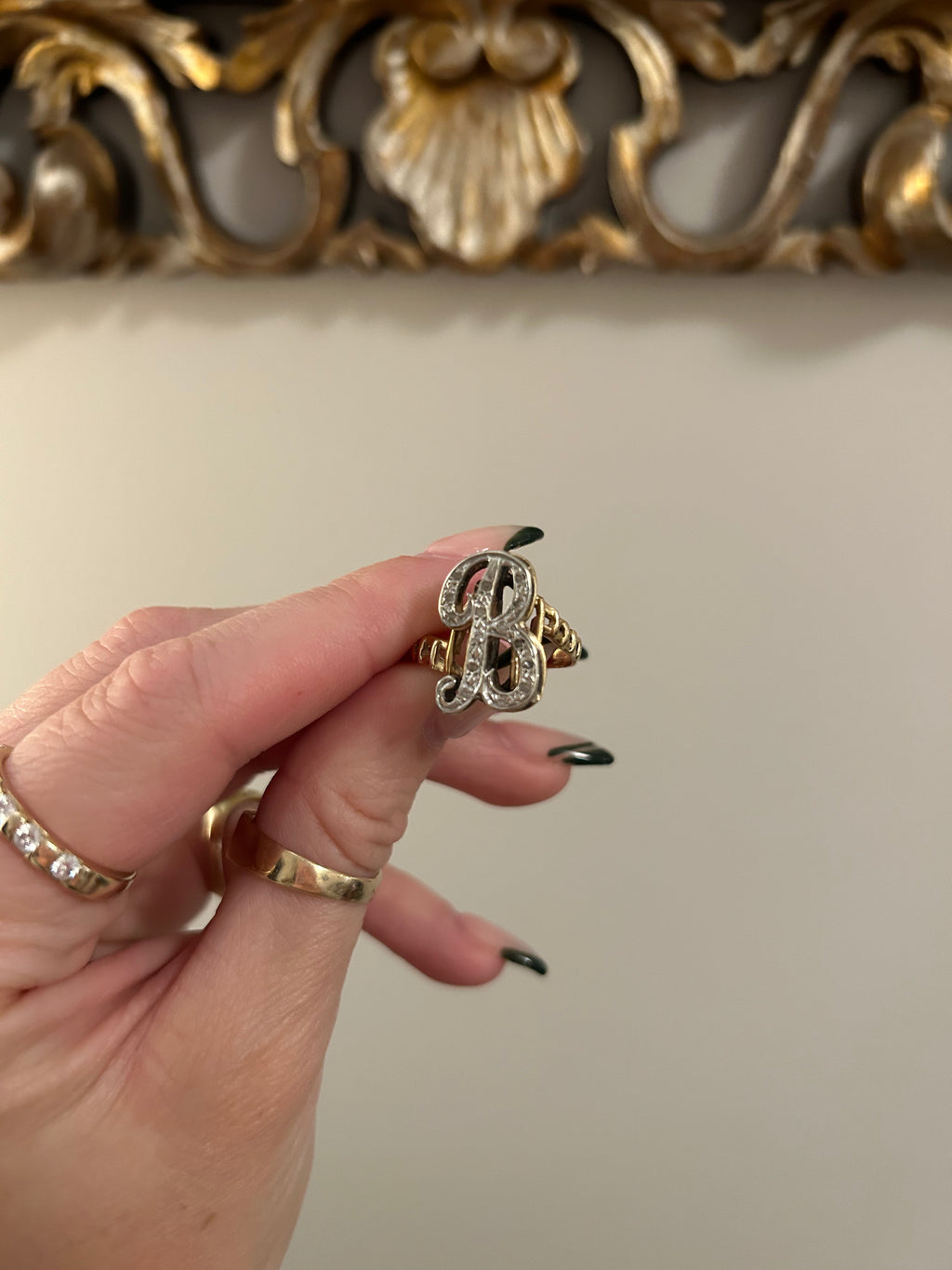 Diamond B Ring